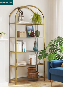 Kendra 72.2" H x 32.7" W Steel Etagere Bookcase