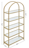 Kendra 72.2" H x 32.7" W Steel Etagere Bookcase