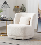 prattsburgh 26.23 swivel bartel chair, sherpa, white