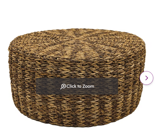 Burlison 4 Legs Coffee Table, Jute, 35.5`` round