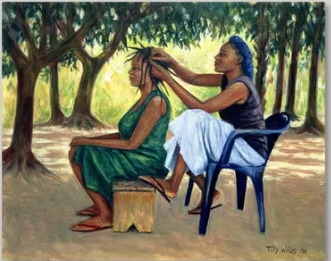 Driston, the hairdresser 2001, 38``x 48``