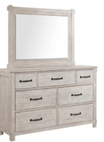 Modern Farmhouse Mirror, wood frame, light grey wash, mirror only, dresser not included