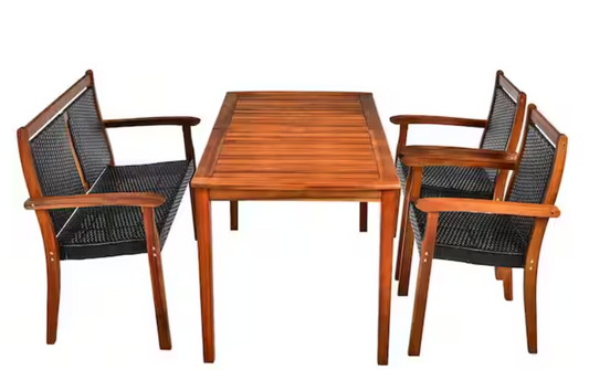 4 piece dining, 1 chair marked, fully assembled