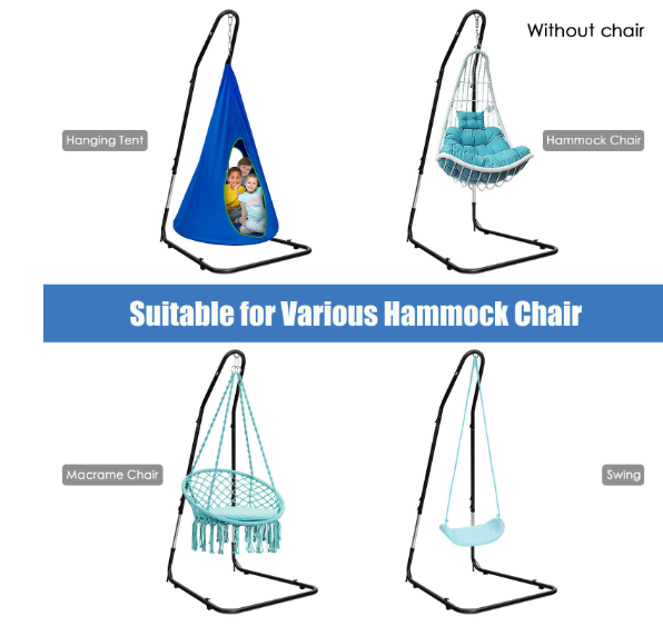 77" to 93" Hammock Chair Stand Hanging Chair Stand, in box unassembled, STAND ONLY.