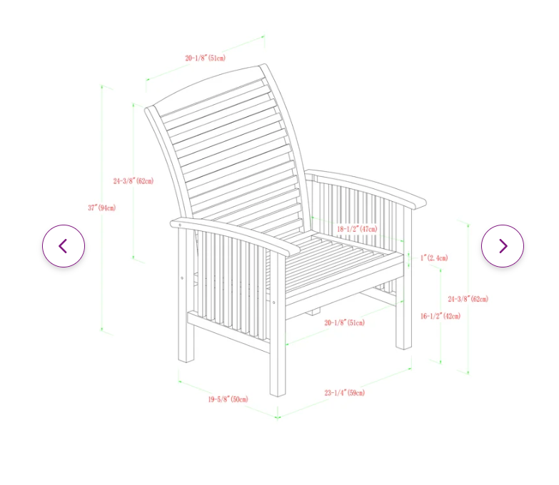 Anje Acacia Patio Dining Armchair with Cushion (Set of 2)