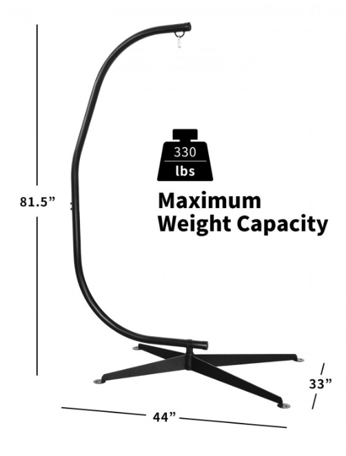 Solid Steel C Hammock Frame Stand, scratched, full assembled, stand only