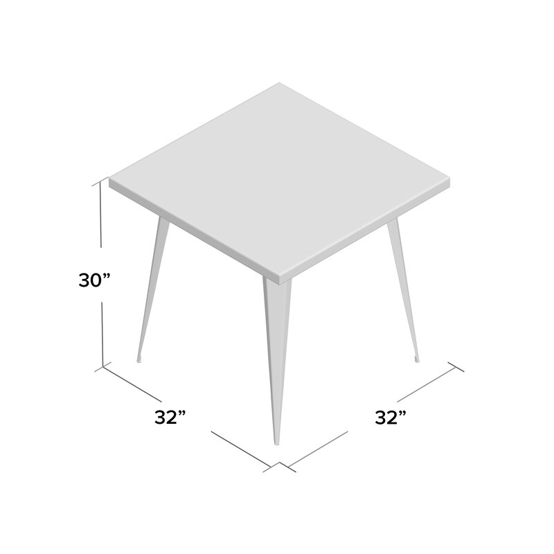 Marie Dining Table, Silver, Steel Table- big savings- Indoor / Outdoor