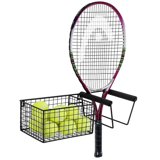 Tennis Racket Holder With Ball Storage