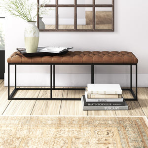 Thrapst Faux Leather Bench