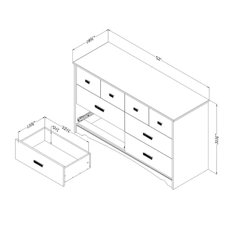 Tiara 6 Drawer Dresser * SCRATCH & DENT *