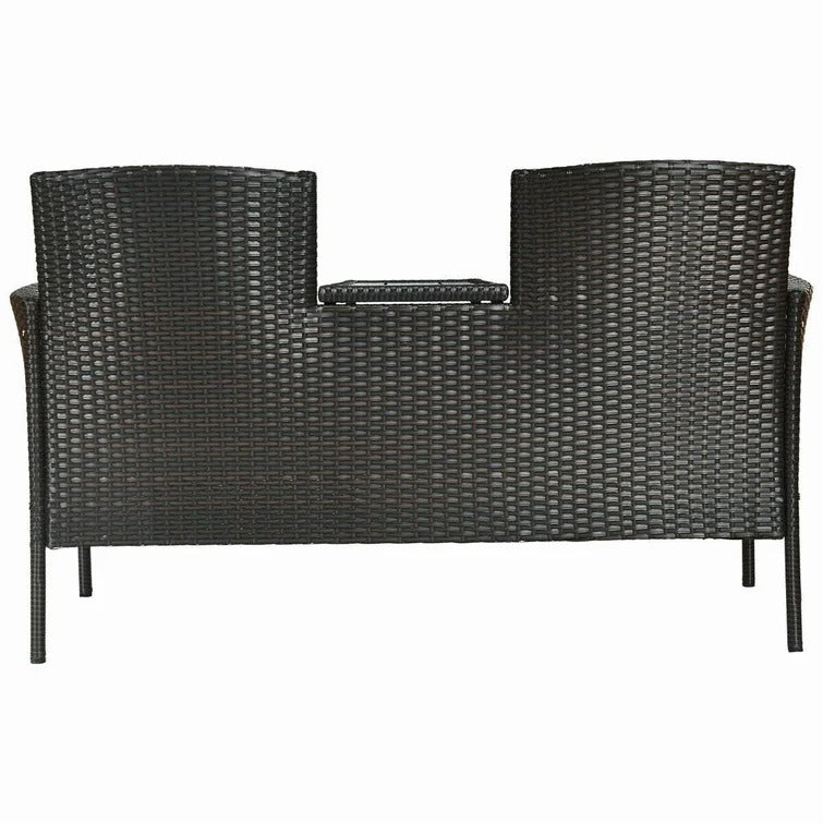 Wicker/Rattan 2 - Person Seating Group with Cushions *UNASSEMBLED/IN BOX*