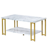 Modern Faux Marble Top Accent Cocktail Table *SCRATCH & DENT*