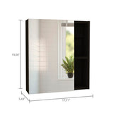 Black Eliashiv Surface Mount Frameless 1 Door Medicine Cabinet