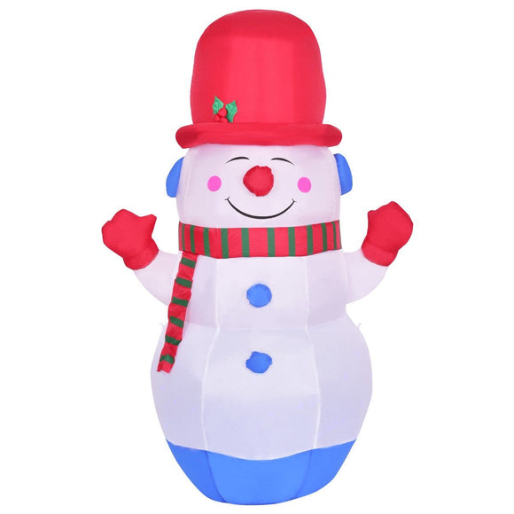 6' Indoor/Outdoor Colorful LED Snowman Christmas Holiday Decoration Setting