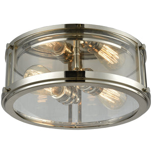 Art Deco 2 Light Flush Mount in