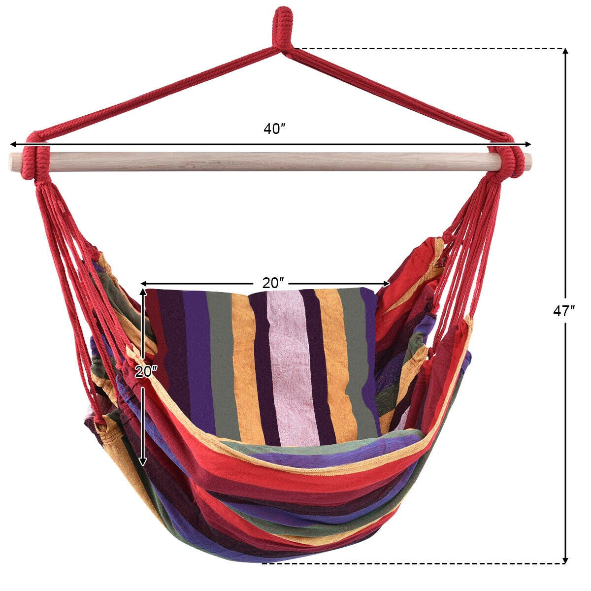 Outdoor Porch Yard Deluxe Hammock Swing