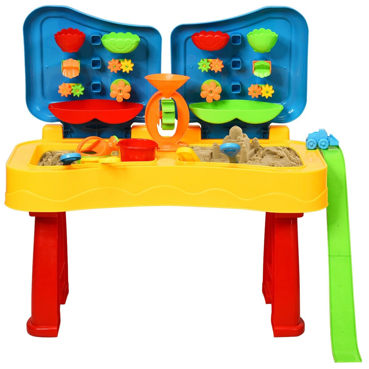 2 in 1 Kids Sand and Water Table Activity Play Table with Accessories, assembled