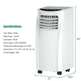 8000 BTU Portable Air Conditioner and Dehumidifier,