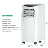 8000 BTU Portable Air Conditioner and Dehumidifier, SPECIAL 1 wheel sticks