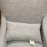 Light Grey, Martha Stewart London Farmhouse Skirted Swivel Chair with Lumbar Pillow