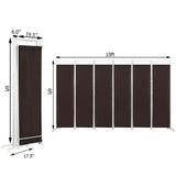 6-Panel Room Divider Folding Privacy Screen - HW65775BN