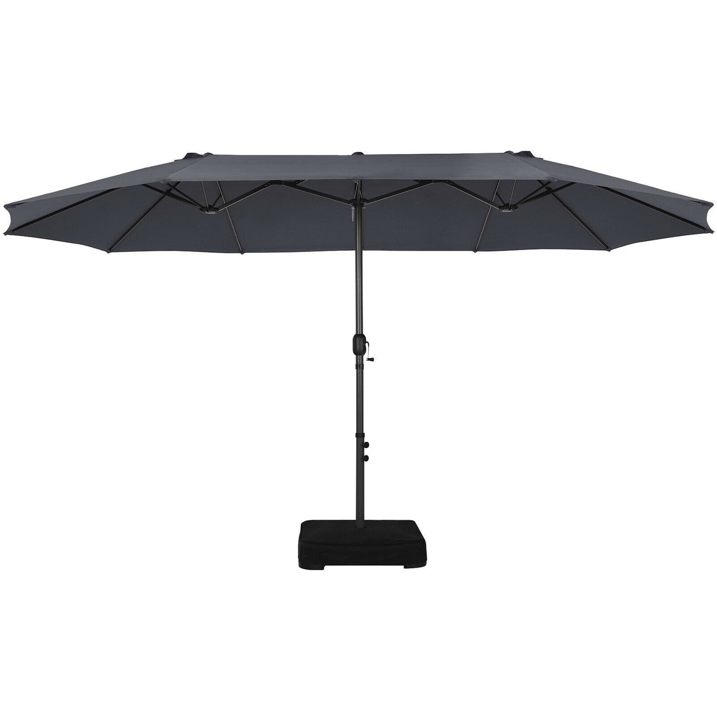 15FT Double-Sided Patio Umbrella with 12-Rib Structure