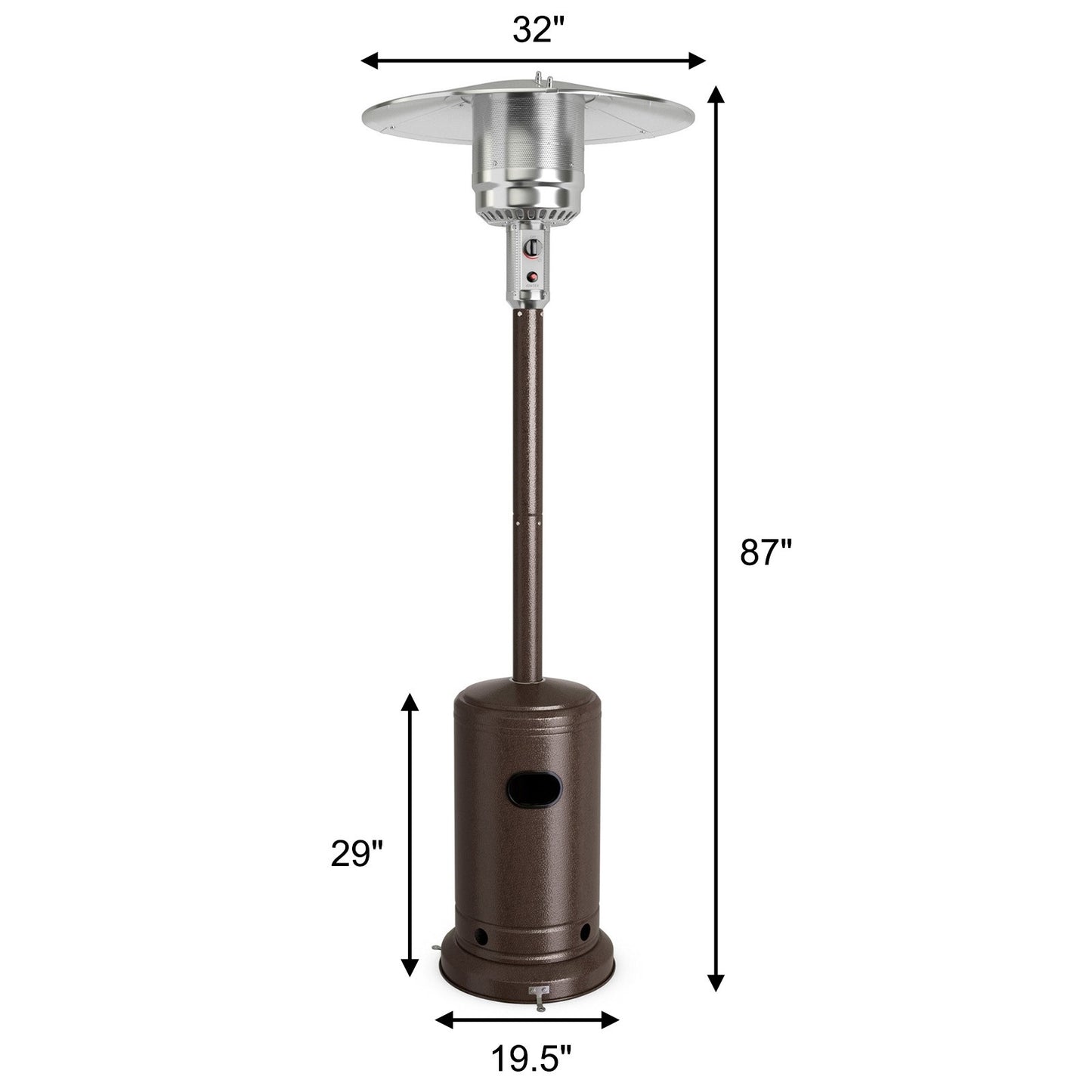 Garden Propane Standing LP Gas Steel Accessories Heater, 1 Box unassembled, reg $259.99