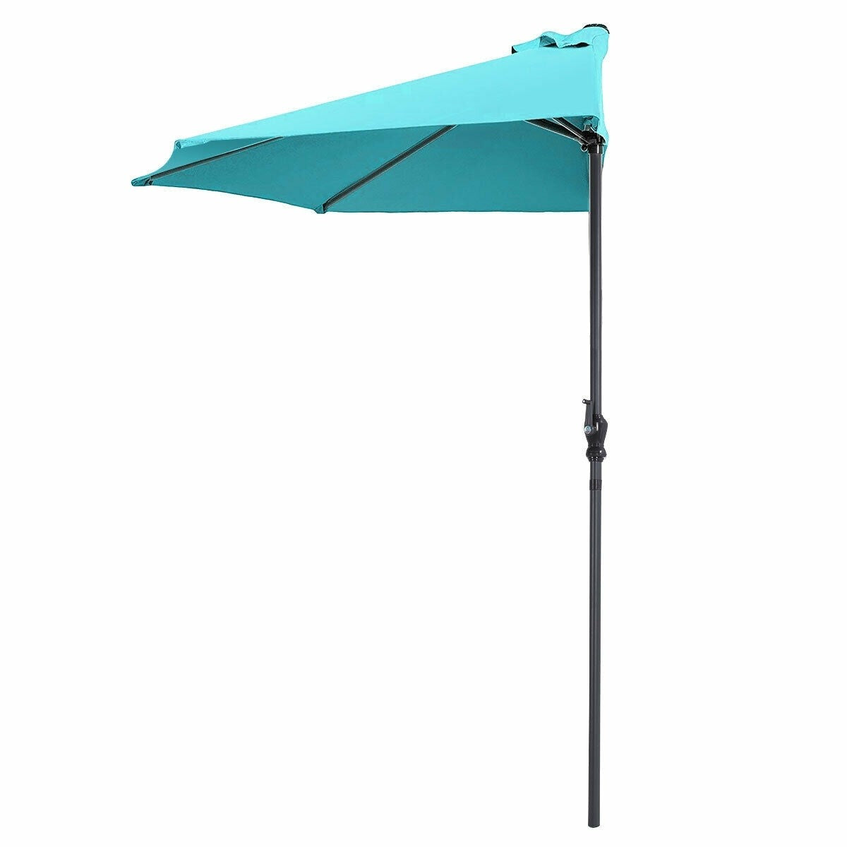 9 Feet Patio Bistro Half Round Umbrella without Weight Base