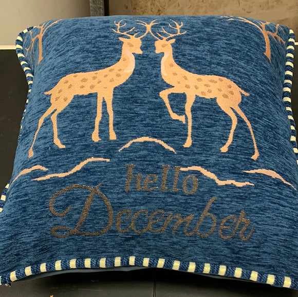 Deluxe Reindeer Hello December, pillow