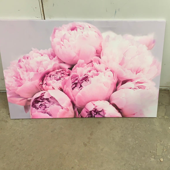 Pink Peony Wall Art 26`` x 40``