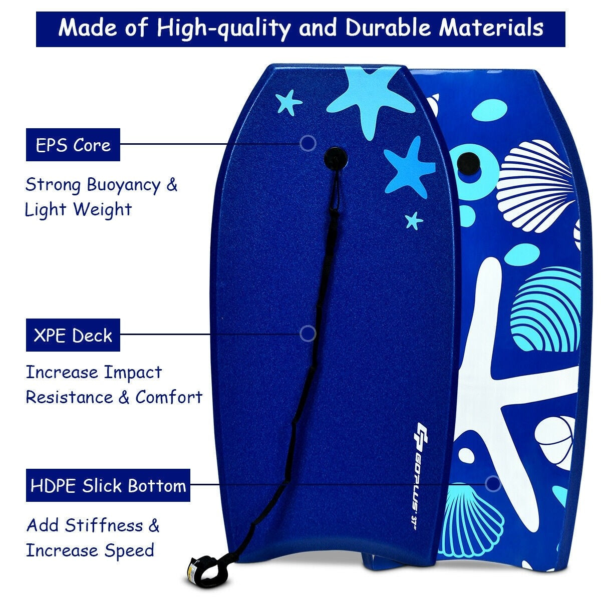 Lightweight Super Portable Surfing Bodyboard 33`` - OP3857-L