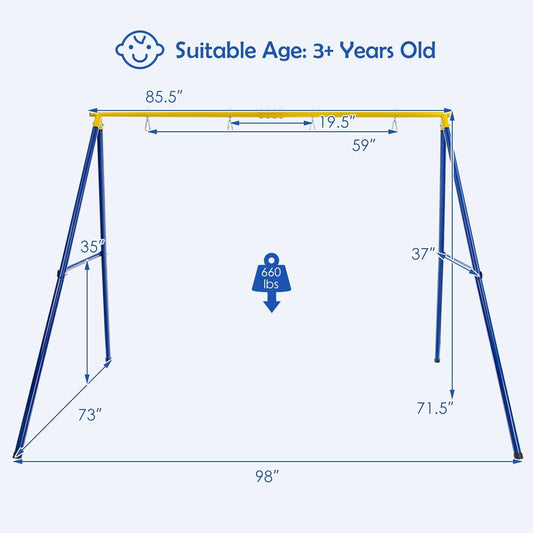 Extra-Large A-Shaped Swing Stand with Anti-Slip Footpads *UNASSEMBLED/IN BOX* - reg $248.99