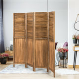 5.6 Feet Tall 4 Panel Folding Privacy Room Divider - HW61485CF