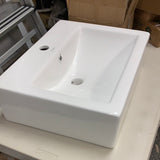 Rectangular Vessel Bathroom Sink with Overflow