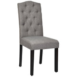 Tufted Upholstered Dining Chair - GREY, Each