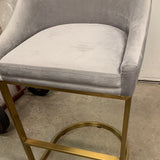 *SALE*Richardson 26`` stool - grey, gold legs