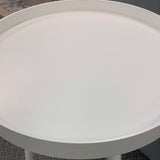 16`` round end table, assembled, white