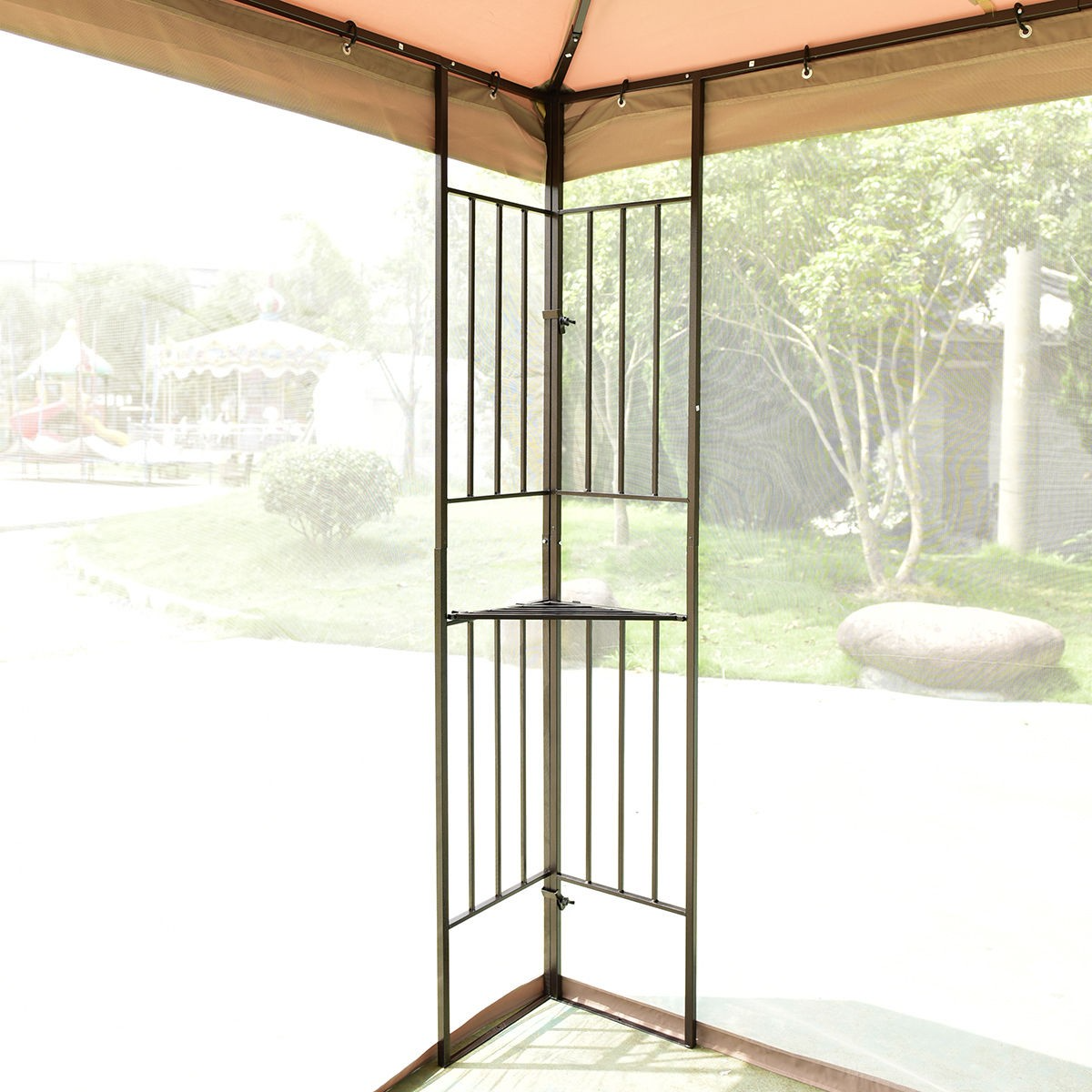 10 Feet x 10 Feet Awning Patio Screw-free Structure Canopy Tent, Reg $399.99