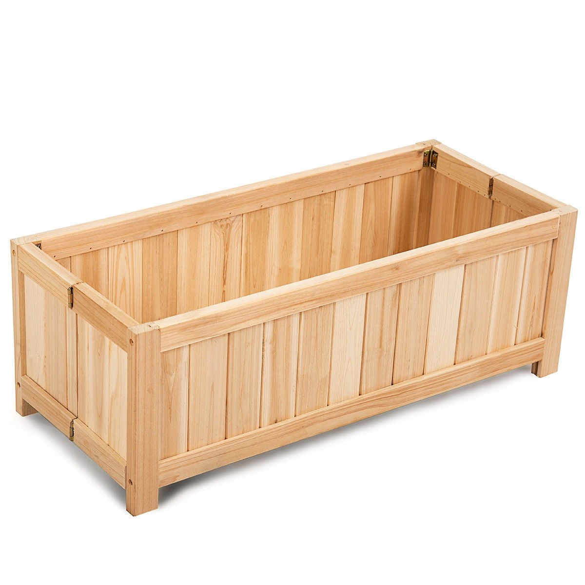 Patio Lawn Folding Garden Rectangle Wood Portable Planter Box