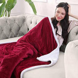 Flannel, Sherpa Heated Blanket, 50 x 60