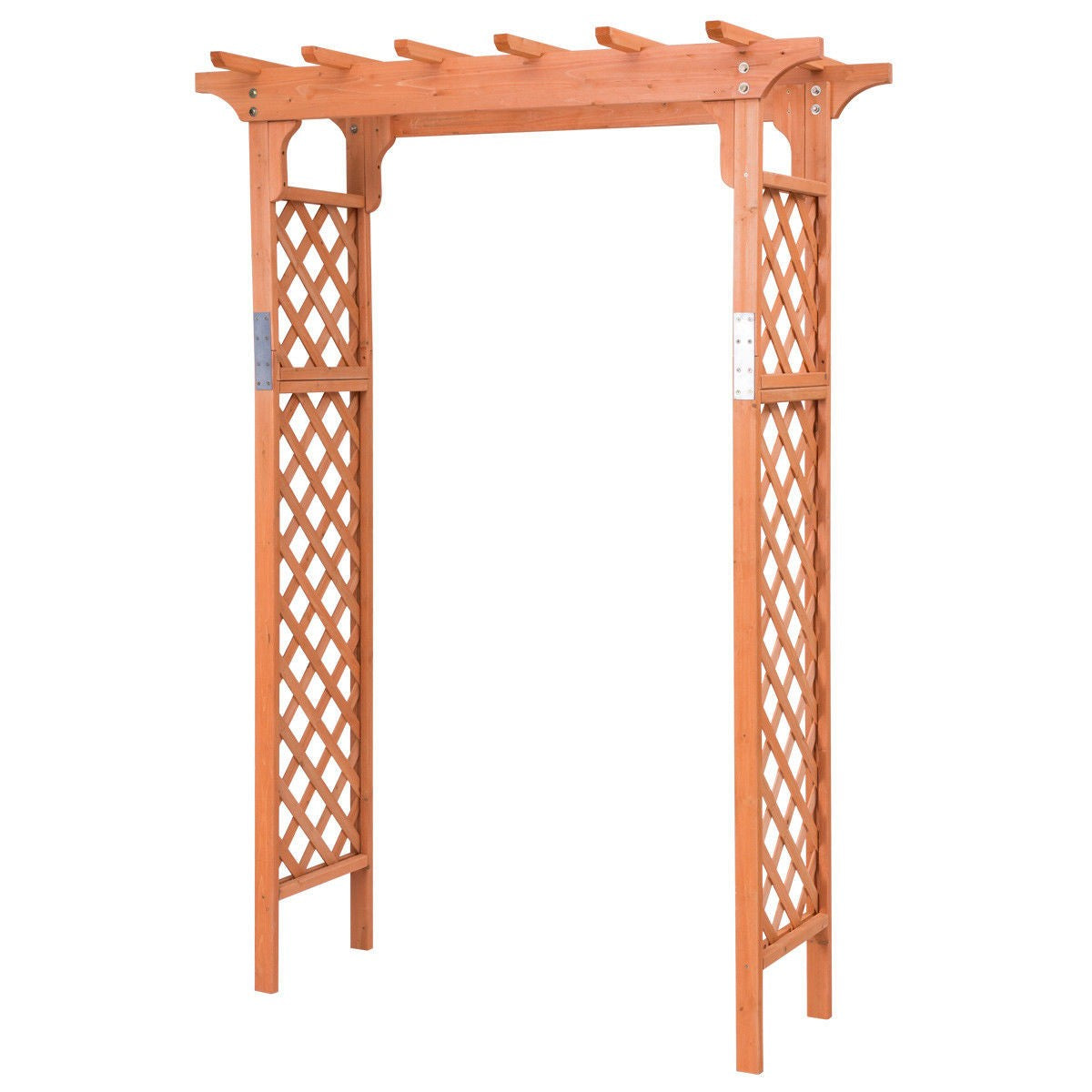 7 ft Garden Wooden High Arbor Arch Plant Pergola, assembled