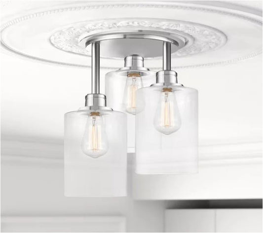 Vivian 3 - Light 12.6" Cluster Cylinder Semi Flush